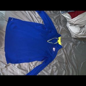 Nike Dri Fit Half Zip - Blue Size M
